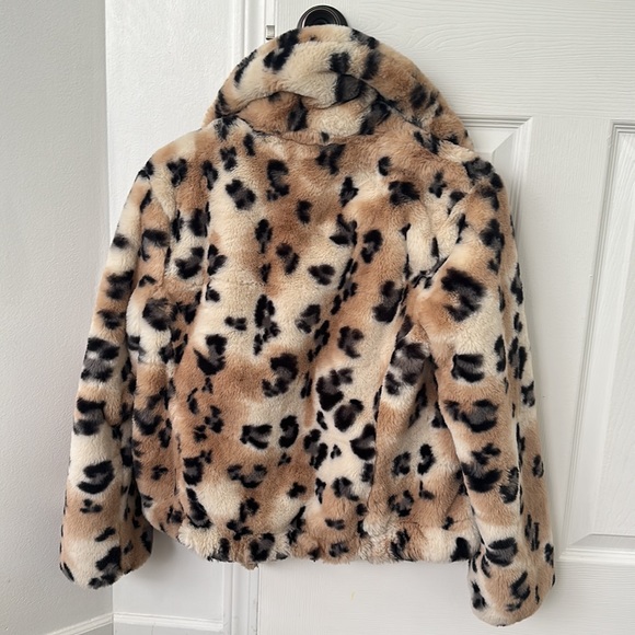 Catherine Malandrino XS leopard print fuzzy fur jacket. - Picture 3 of 3